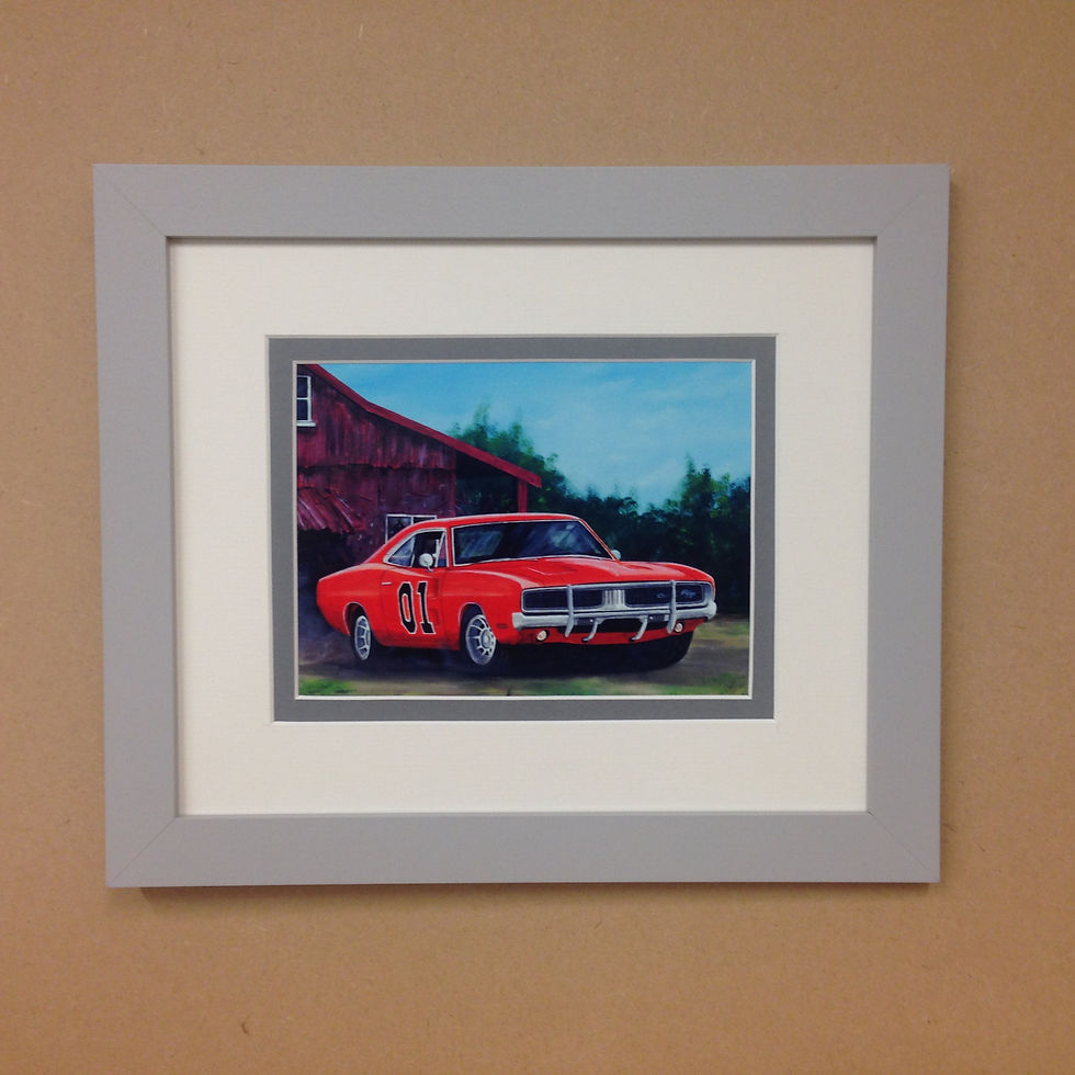 Thumbnail: Dodge Charger General Lee Dukes of Hazzard Framed print
