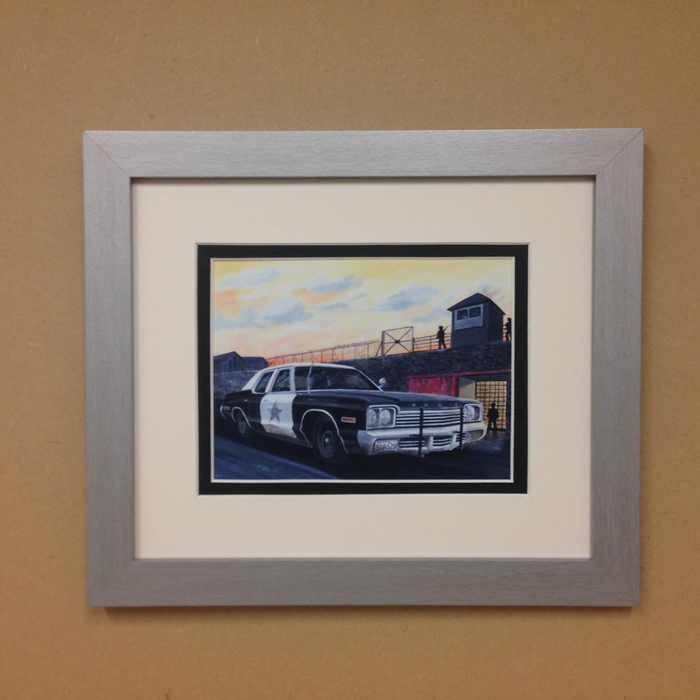 Thumbnail: Dodge Monaco Blues Brothers Police car Framed print