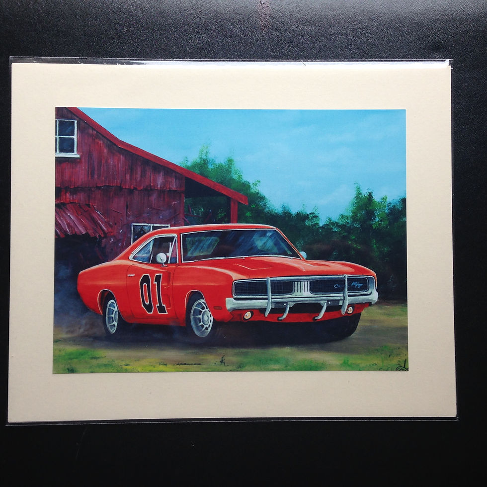 Dodge Charger General Lee Dukes of Hazzard Print