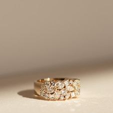 Bespoke Yellow Gold Cluster Diamond Ring