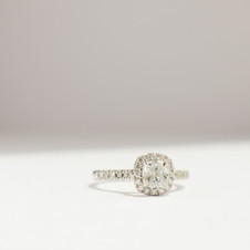Cushion Cut Diamond Halo Ring