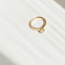 Yellow Gold Diamond Solitaire Ring