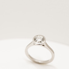 Platinum Brilliant Cut Diamond Solitaire Ring