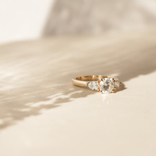 Yellow Gold Three Stone Diamond Ring