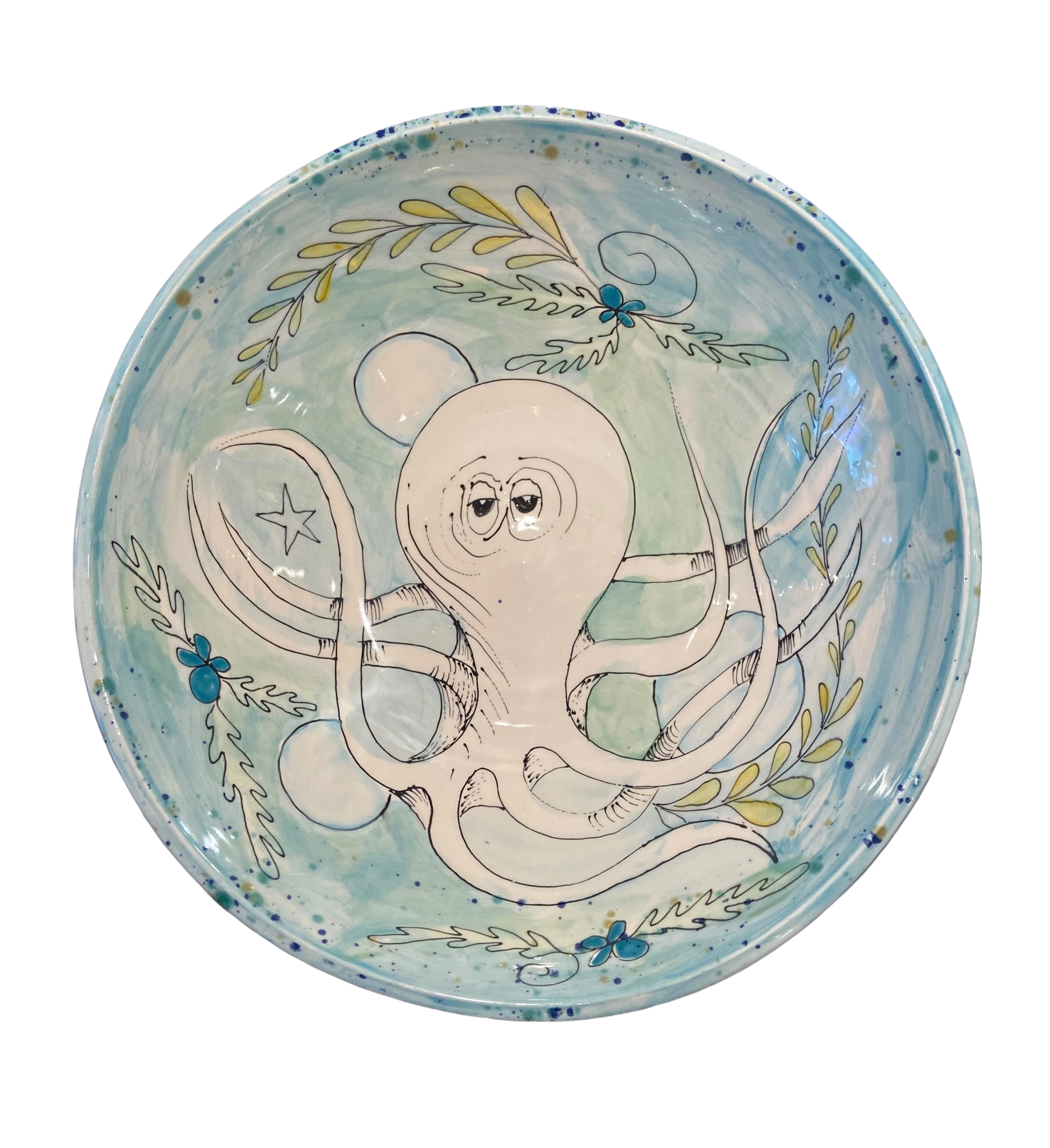 Octopus Painterly Pots 12 inch Bowl