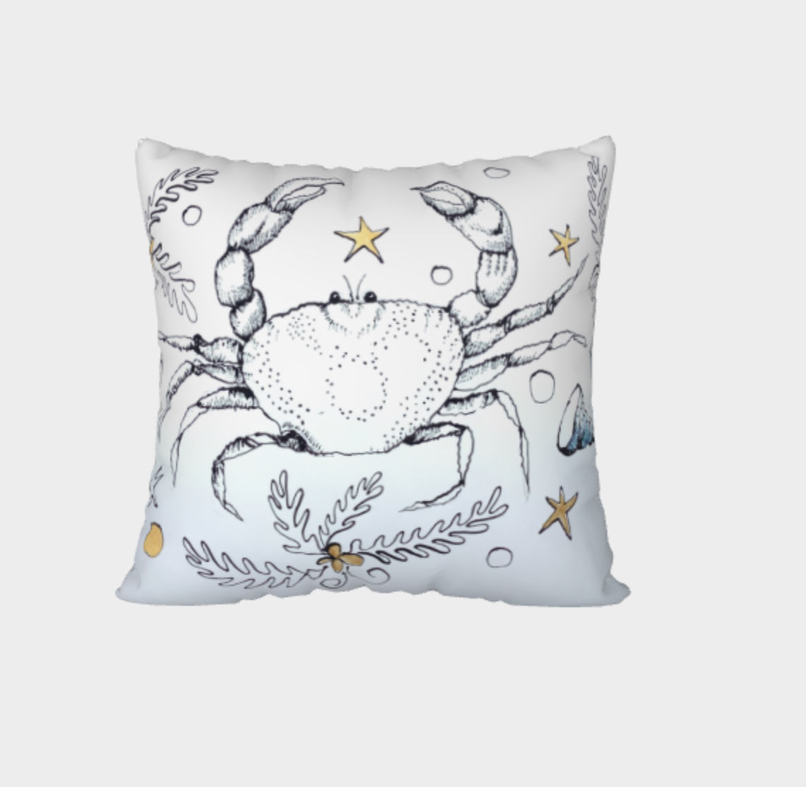 Solo Dungeness Crabs Now and Zen Cushion Cover