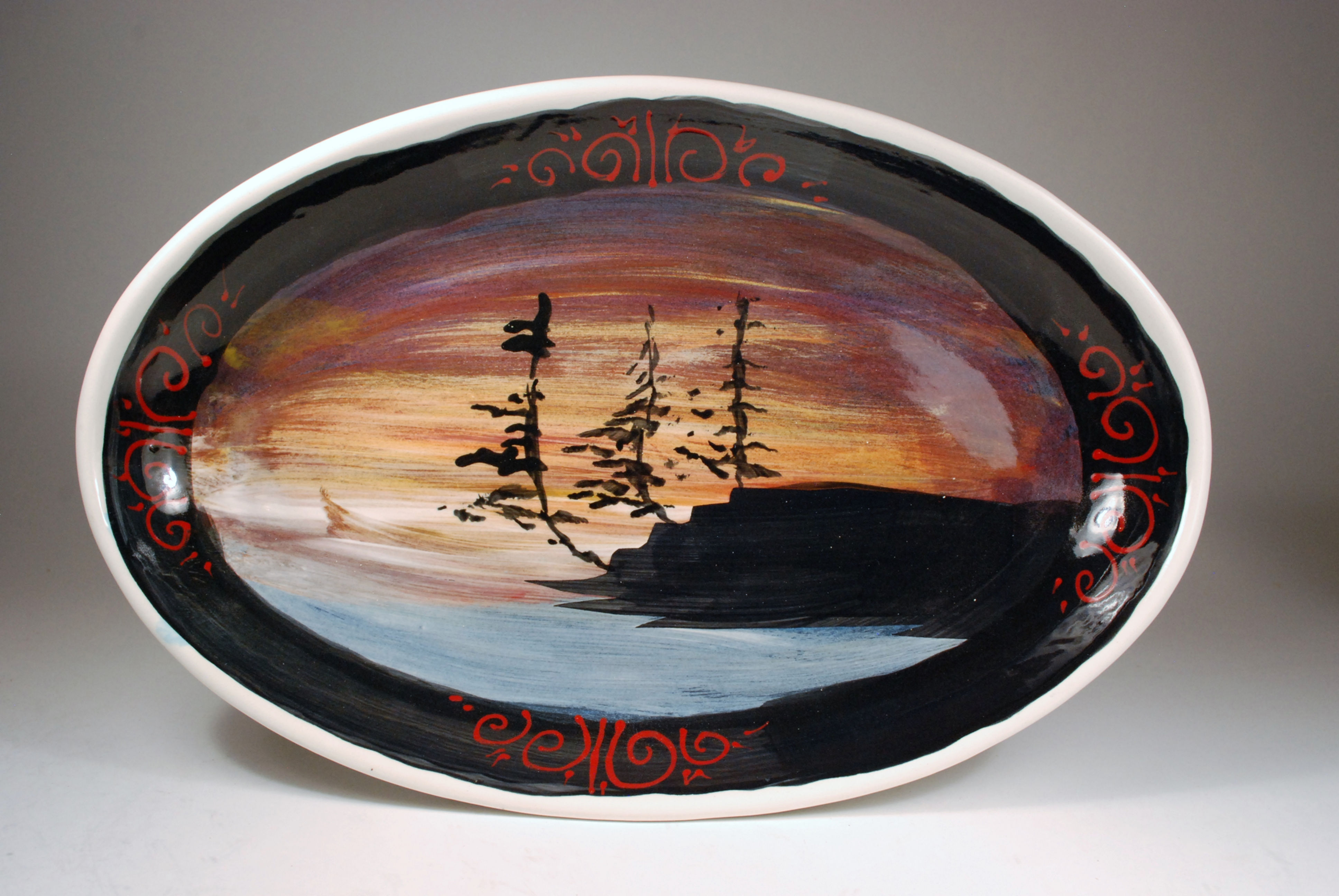 Silhouette Shoreline Landscape