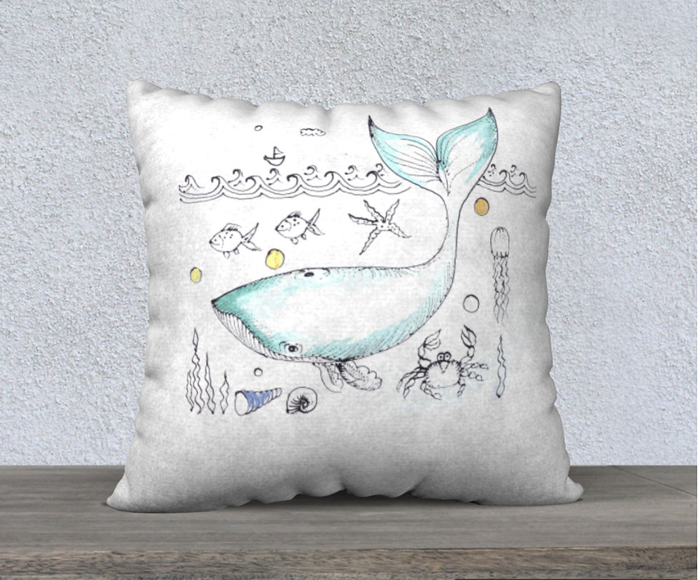 Now and Zen Cushion CoverGrey Whale