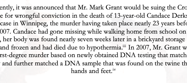 Unknown 3rd Party Suspects & the Mark Grant Case