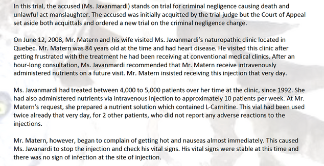 Death by Naturopathy