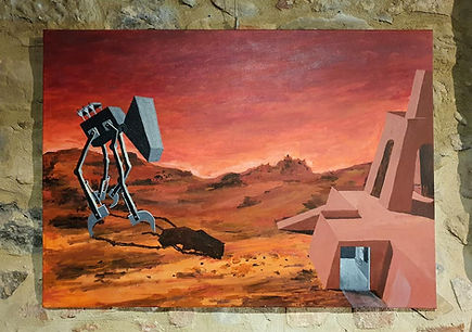 Un dipinto di Tarek Komin Mostra K