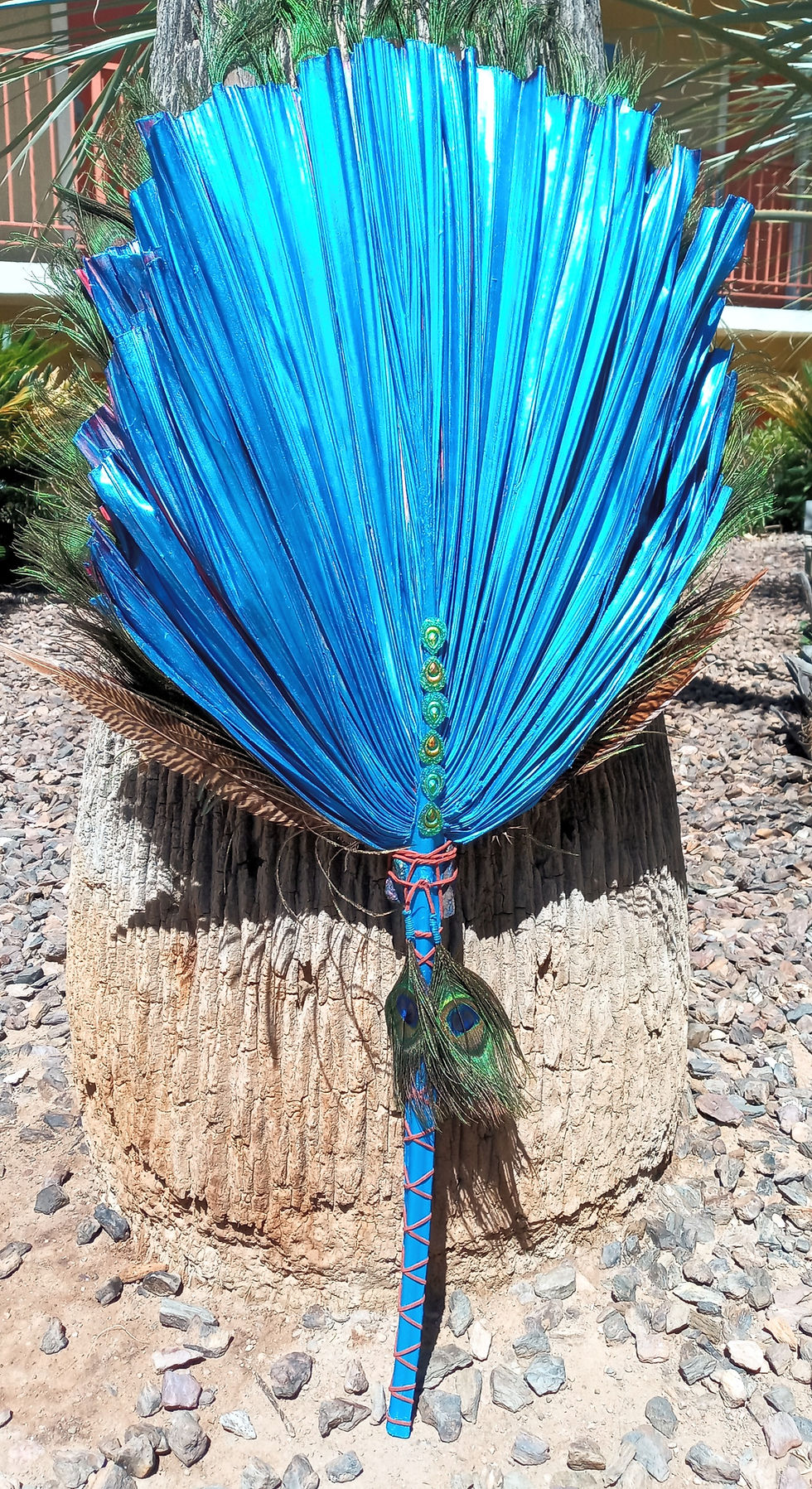 Thumbnail: Large Ceremonial Peacock Fan