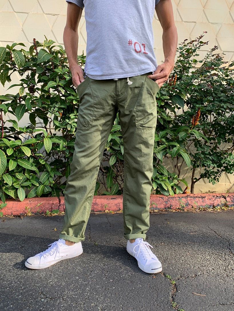 サムネイル： サイドポケットリブパンツ/オリーブ