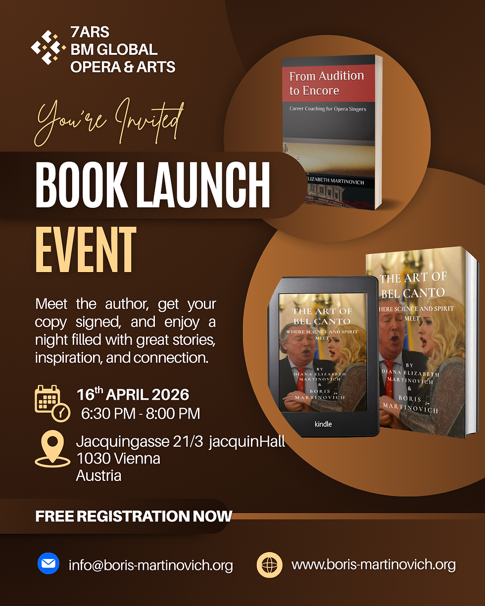 Book Signing Event at the Vienna Opera & Art Song Festival