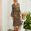 Thumbnail: Leopard Midi Dress Women High Waist