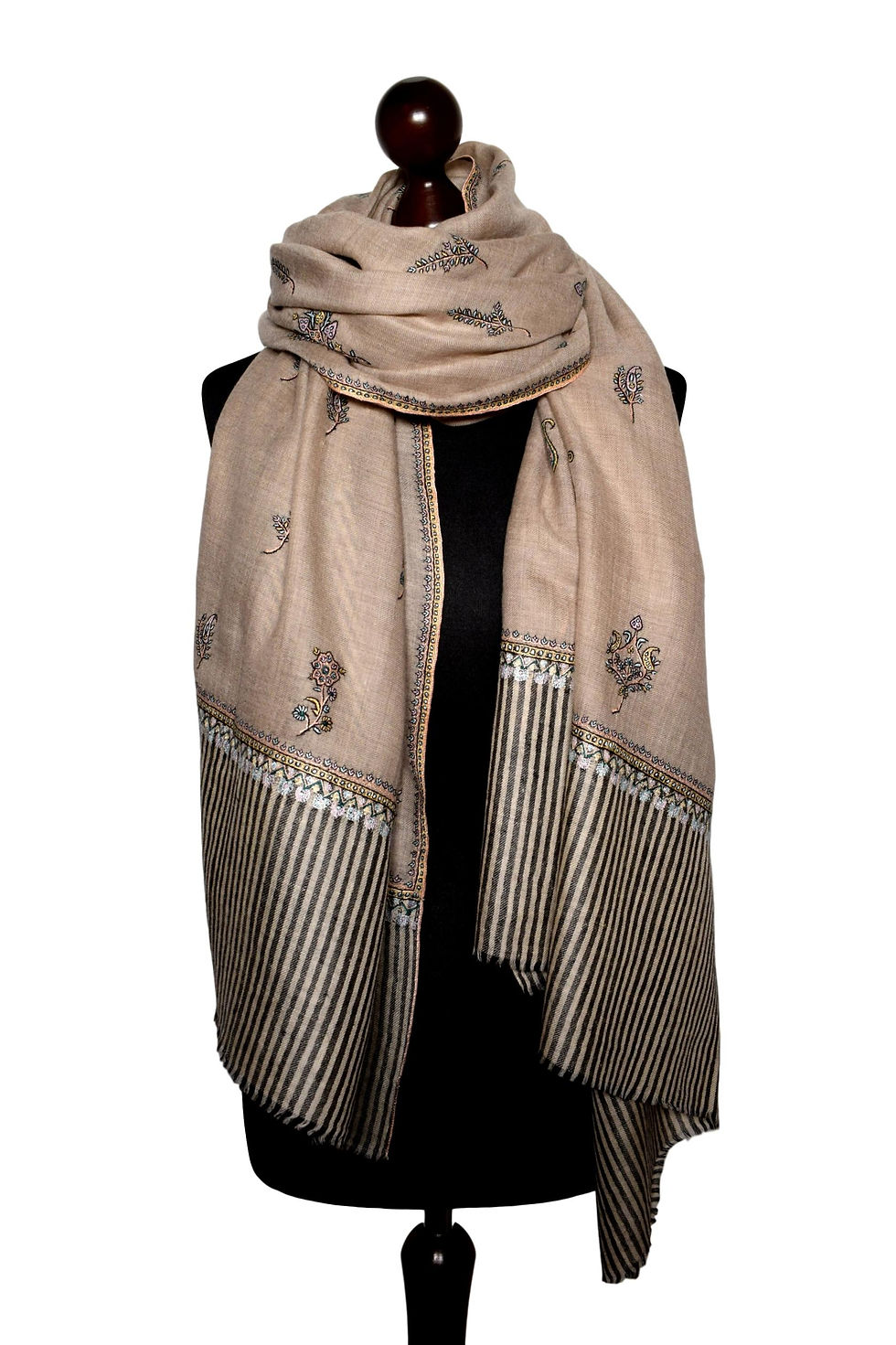 Miniaturbild: Handbestickter 100% Kaschmir - Pashmina