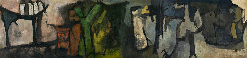 M.F. Husain, Voices, 1958, Astaguru 2020