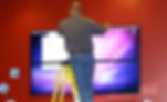 Installing videowall at Cold Stone Creamery