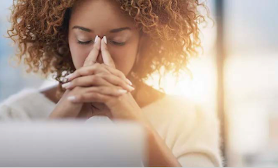 Stressed woman