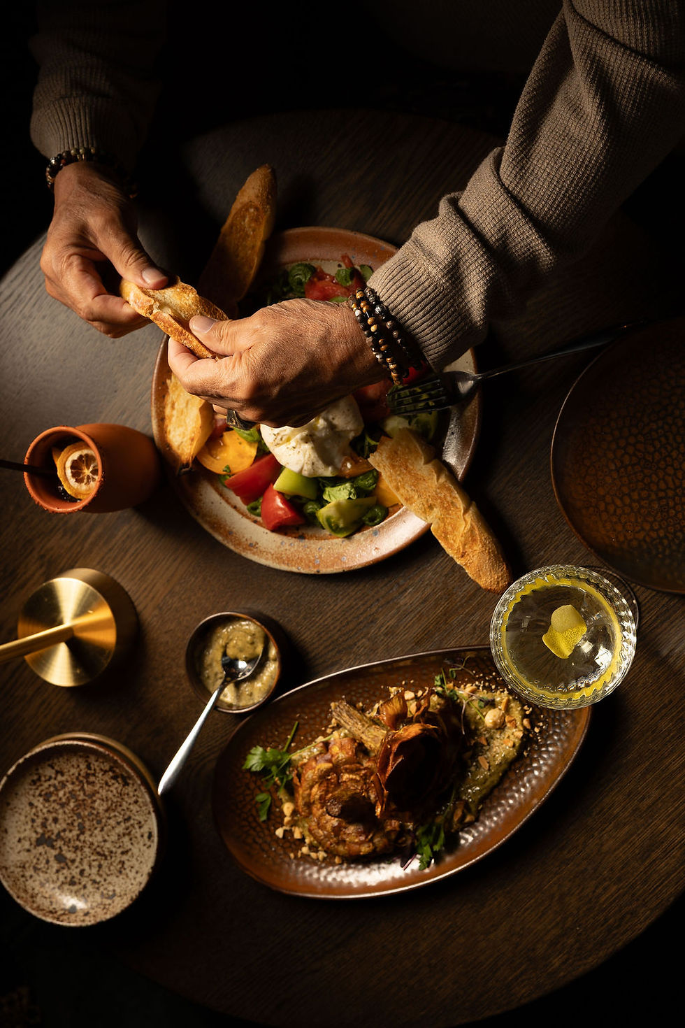 Craft cocktails paired with food