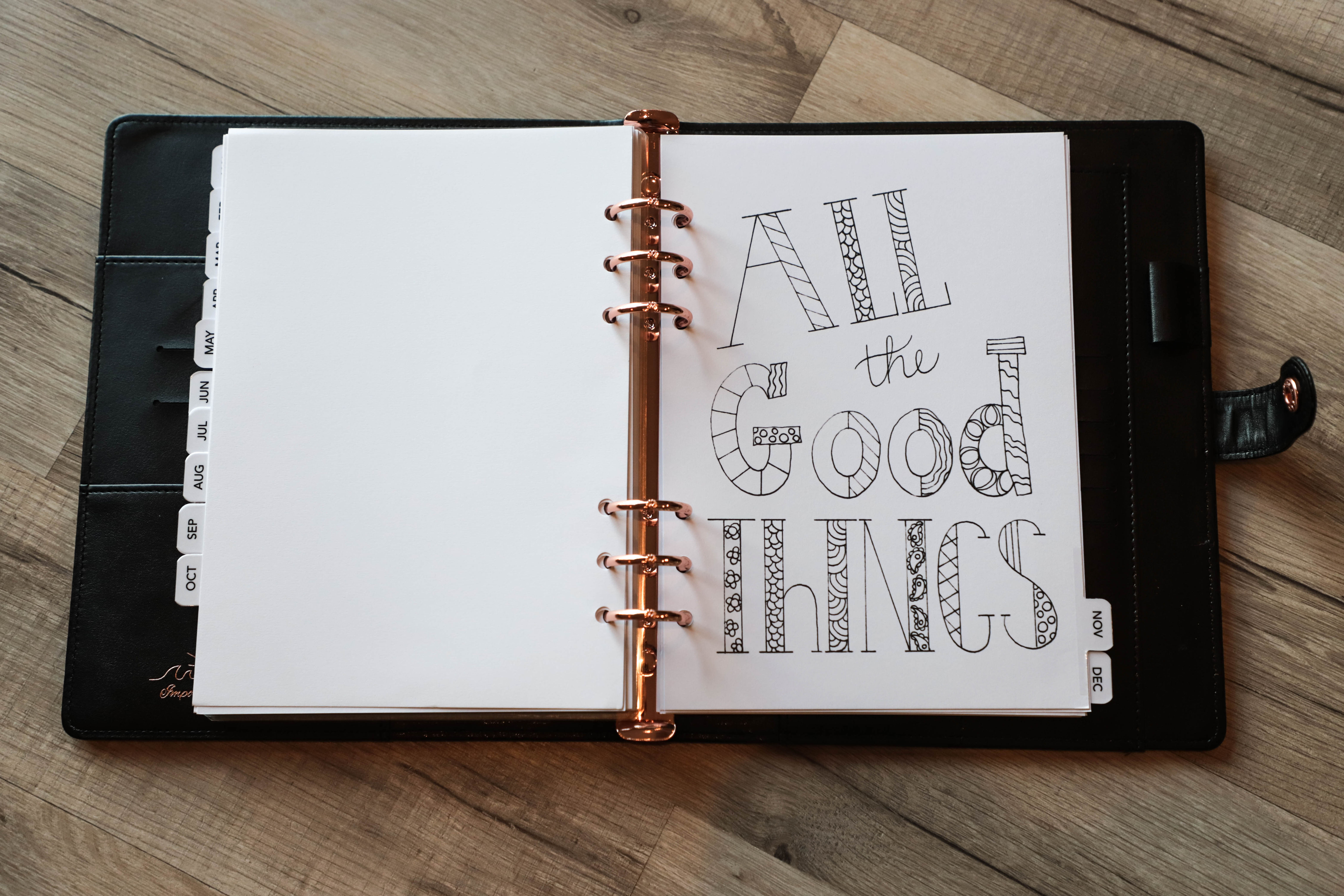 Color Your Own Monthlies A5 MAKE IT HAPPEN planner