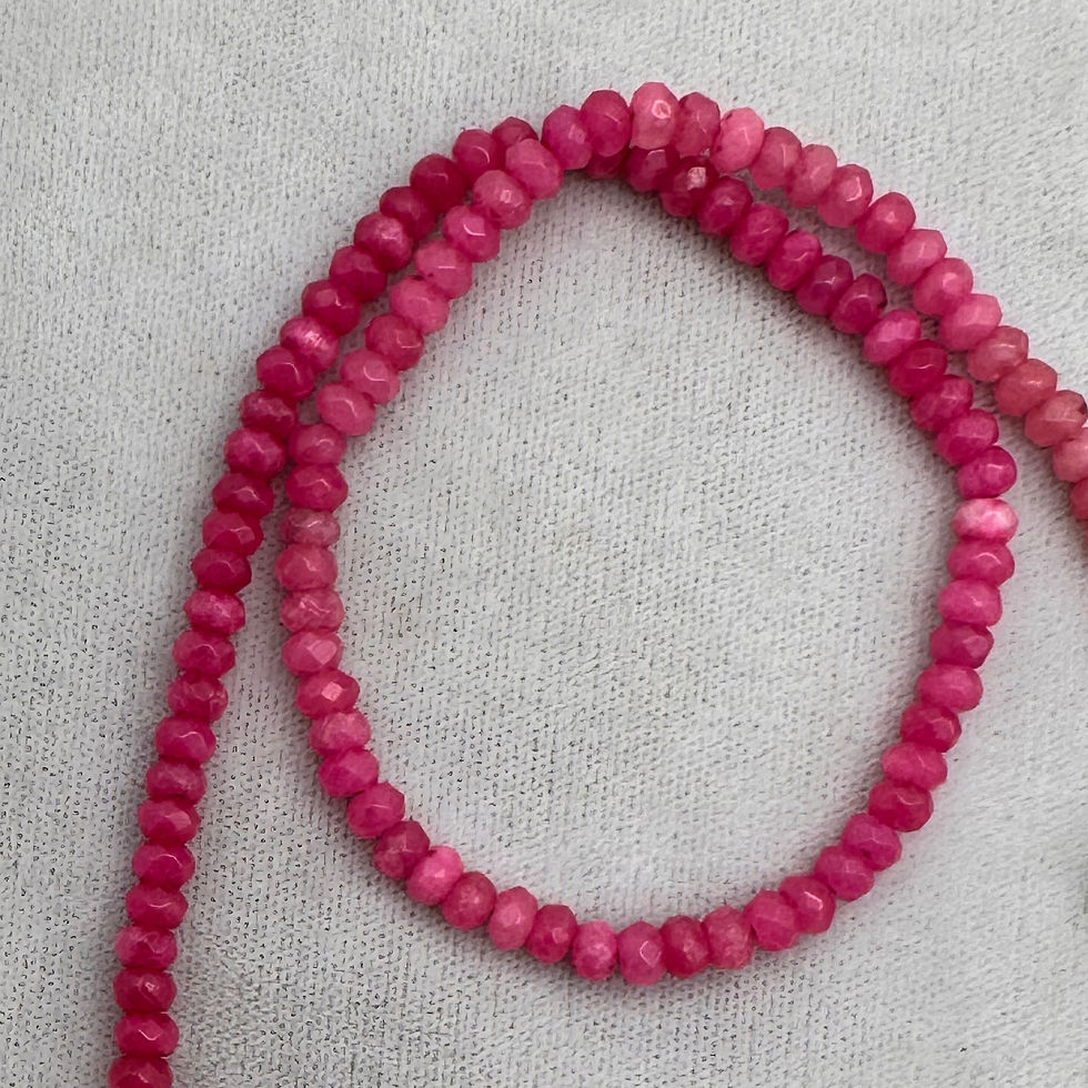 Thumbnail: FUCHSIA PINK FACETED NECKLACE