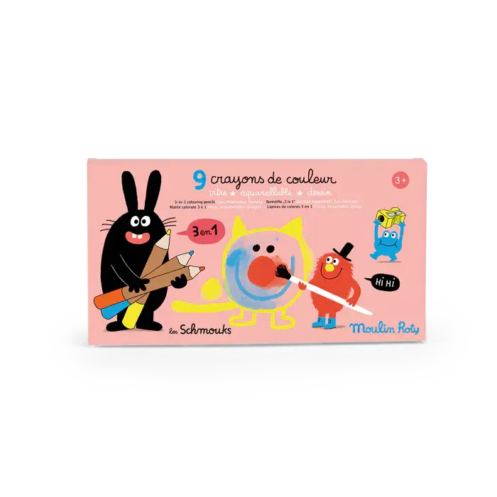 Miniature : 9 crayons de couleur 3 en 1