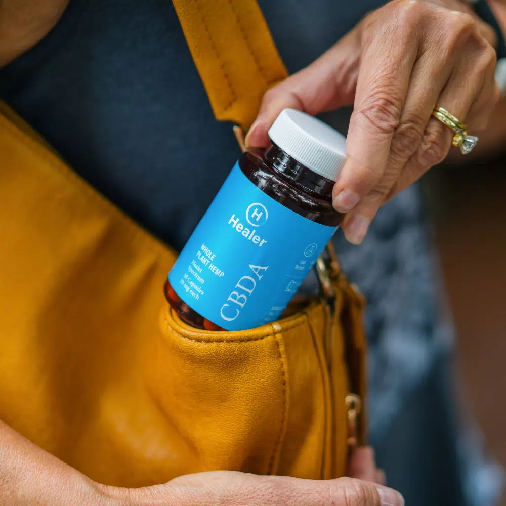 CBDA Whole Hemp Plant Capsules by Healer CBD sold at Blue Lotus CBD Boutique