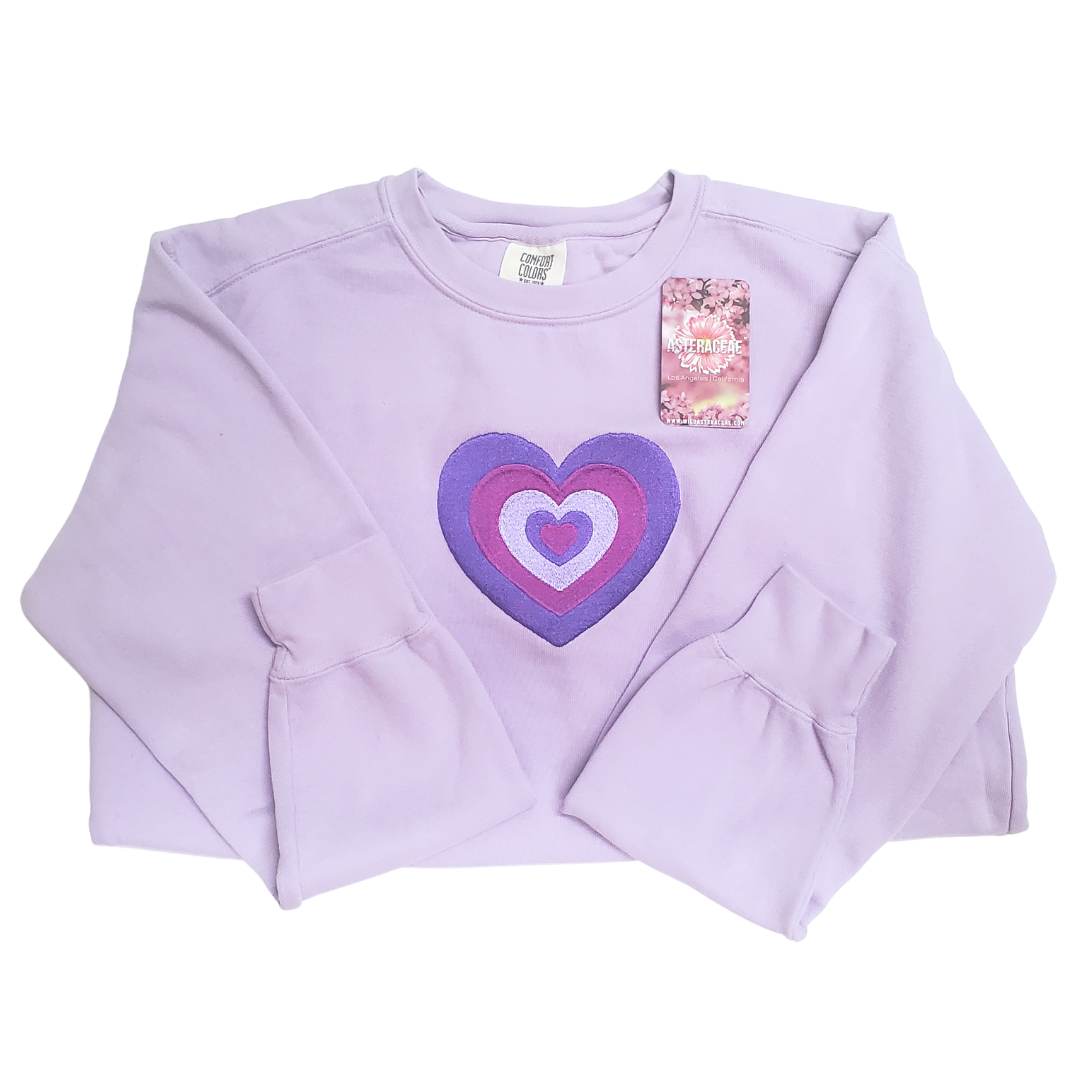 Lavender Heart Crewnecks