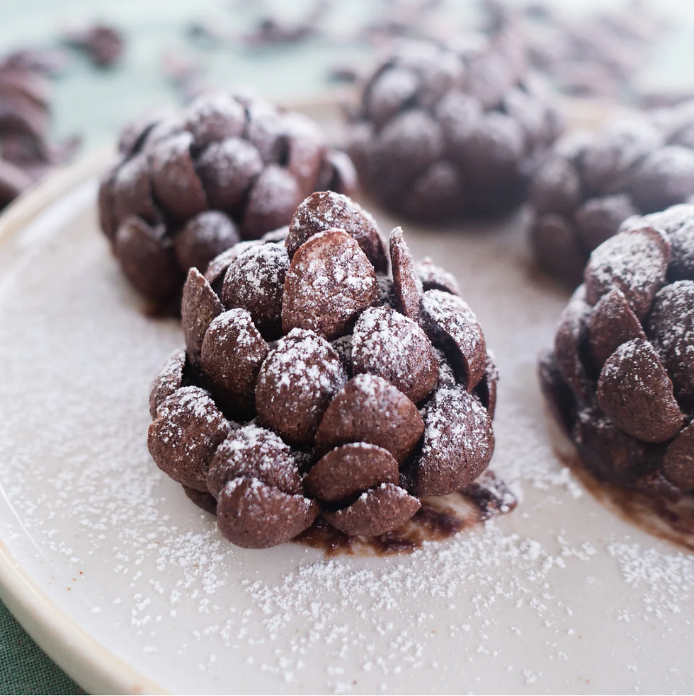 Pommes de pins chocolat et collagene