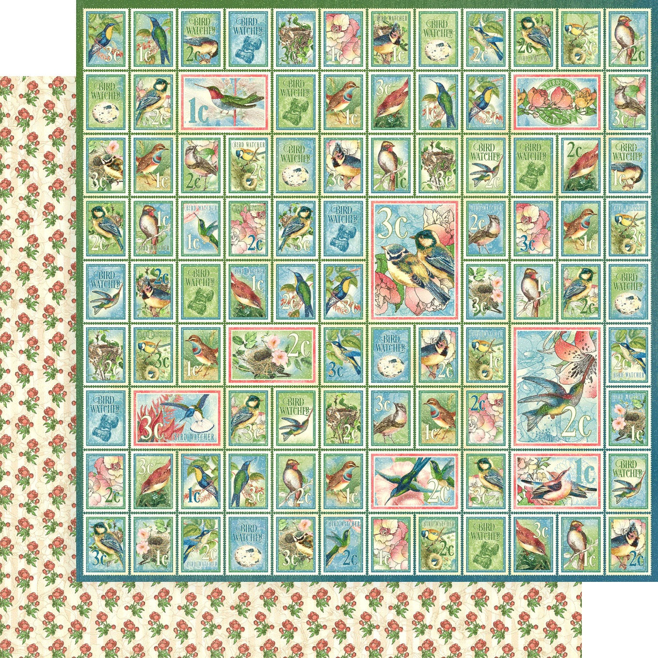 Graphic 45 - Bird Watcher - 12x12" d/sided scrapbooking paper - Best of Friends
