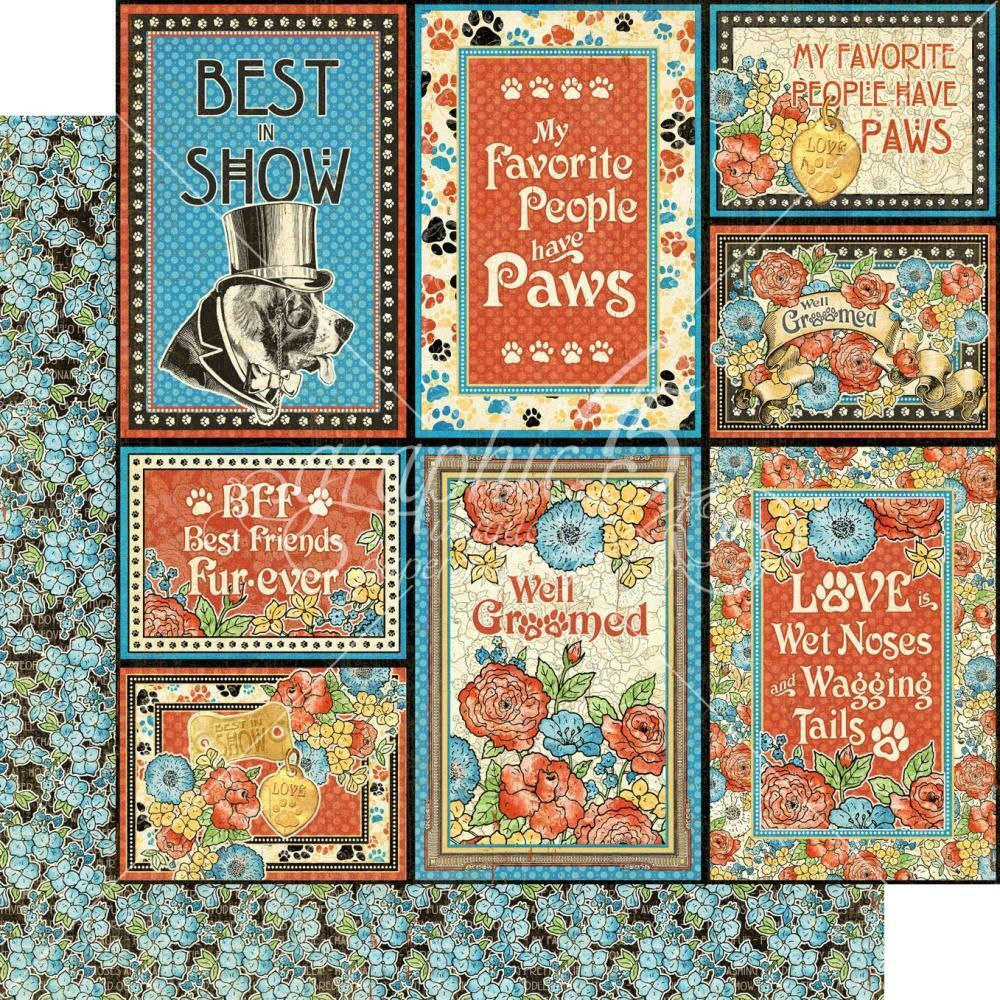 Graphic 45 - Well Groomed - 12x12" d/sided scrapbooking paper - Friends Fur-ever