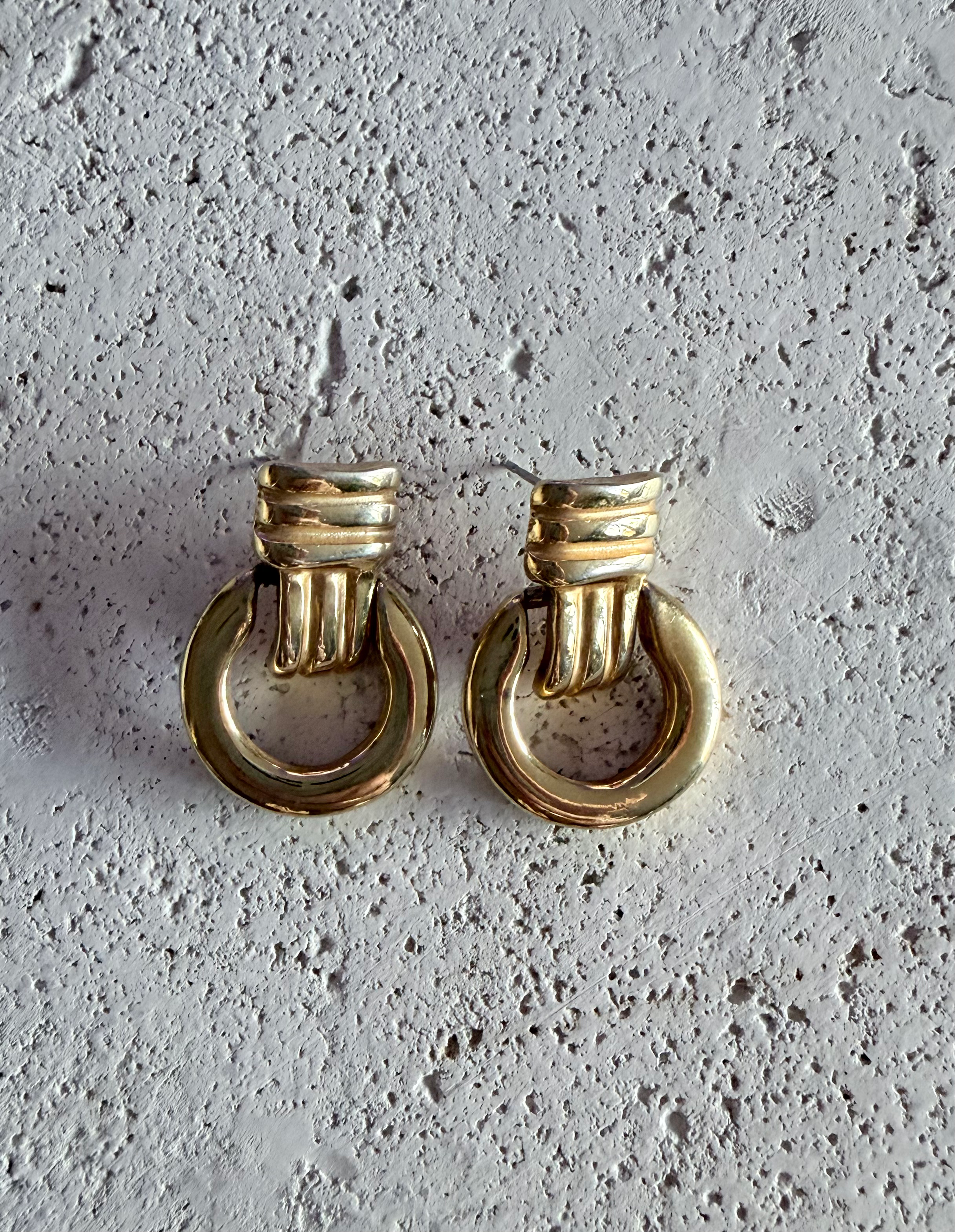 Door Knocker Earrings Gold