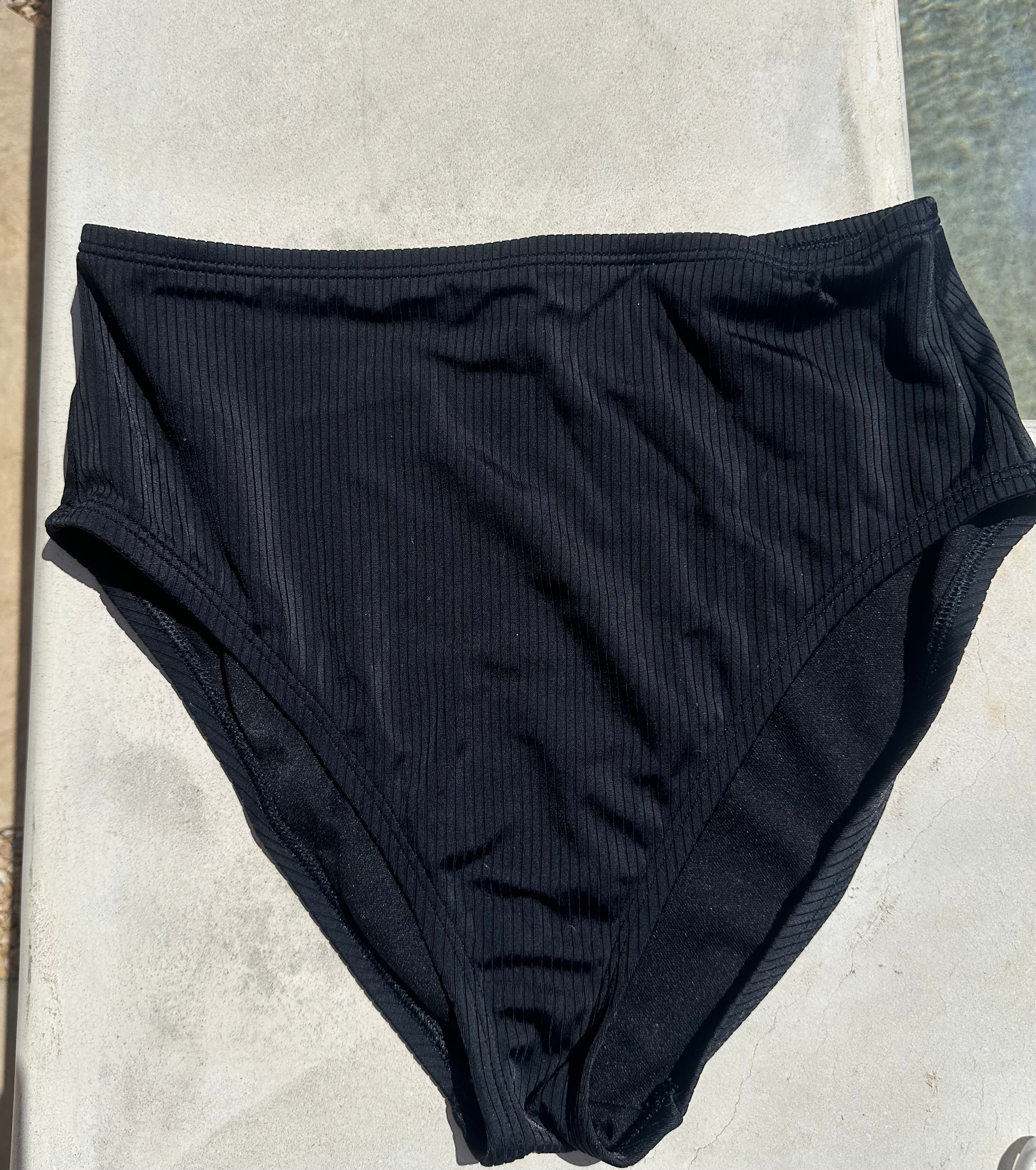 High Rise Swim Bottom Black