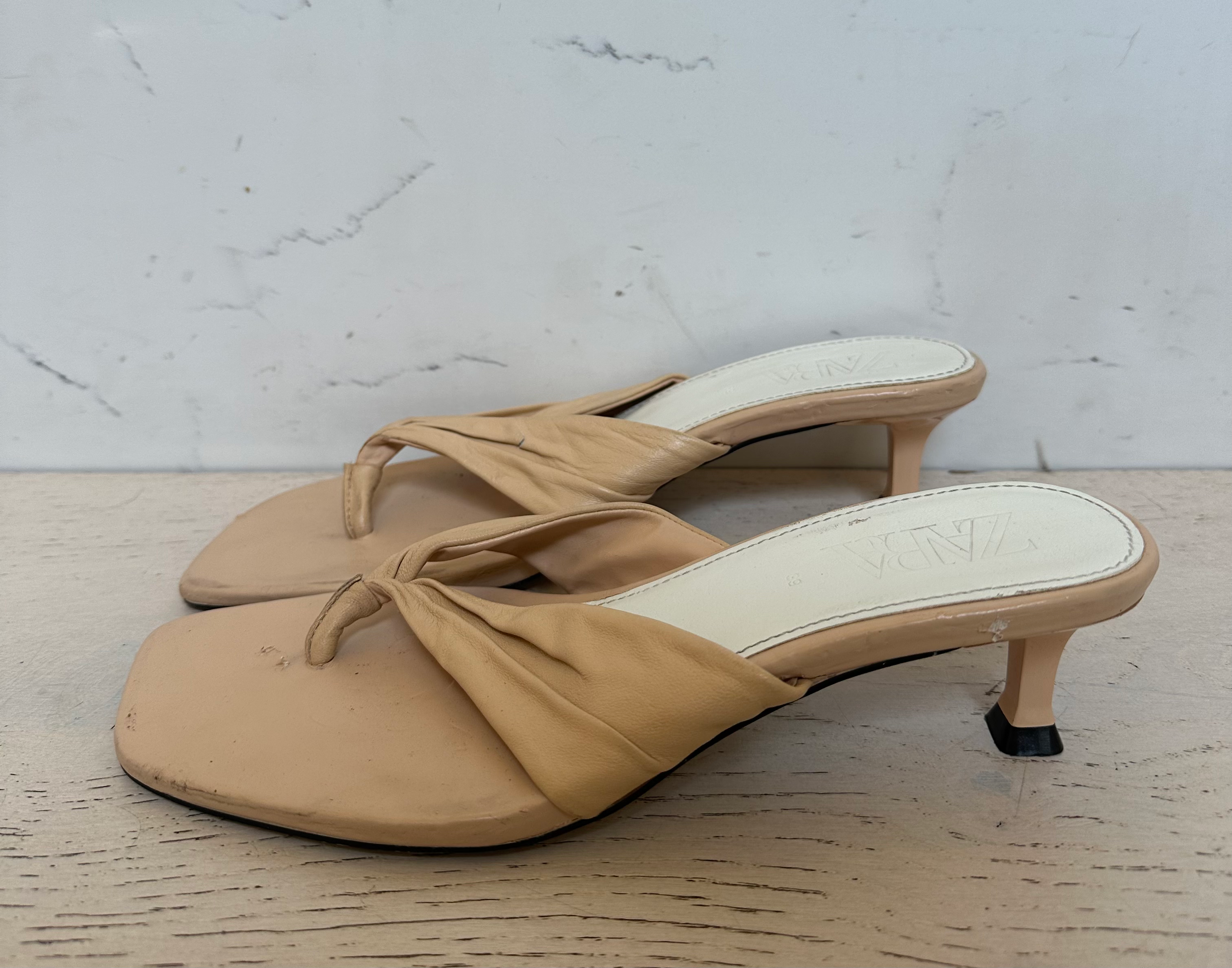 Zara Sandal Heel Beige