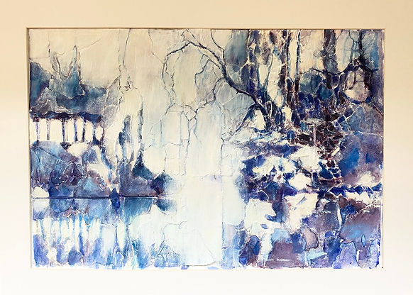 Reflections on Little Bredy Lake (collag
