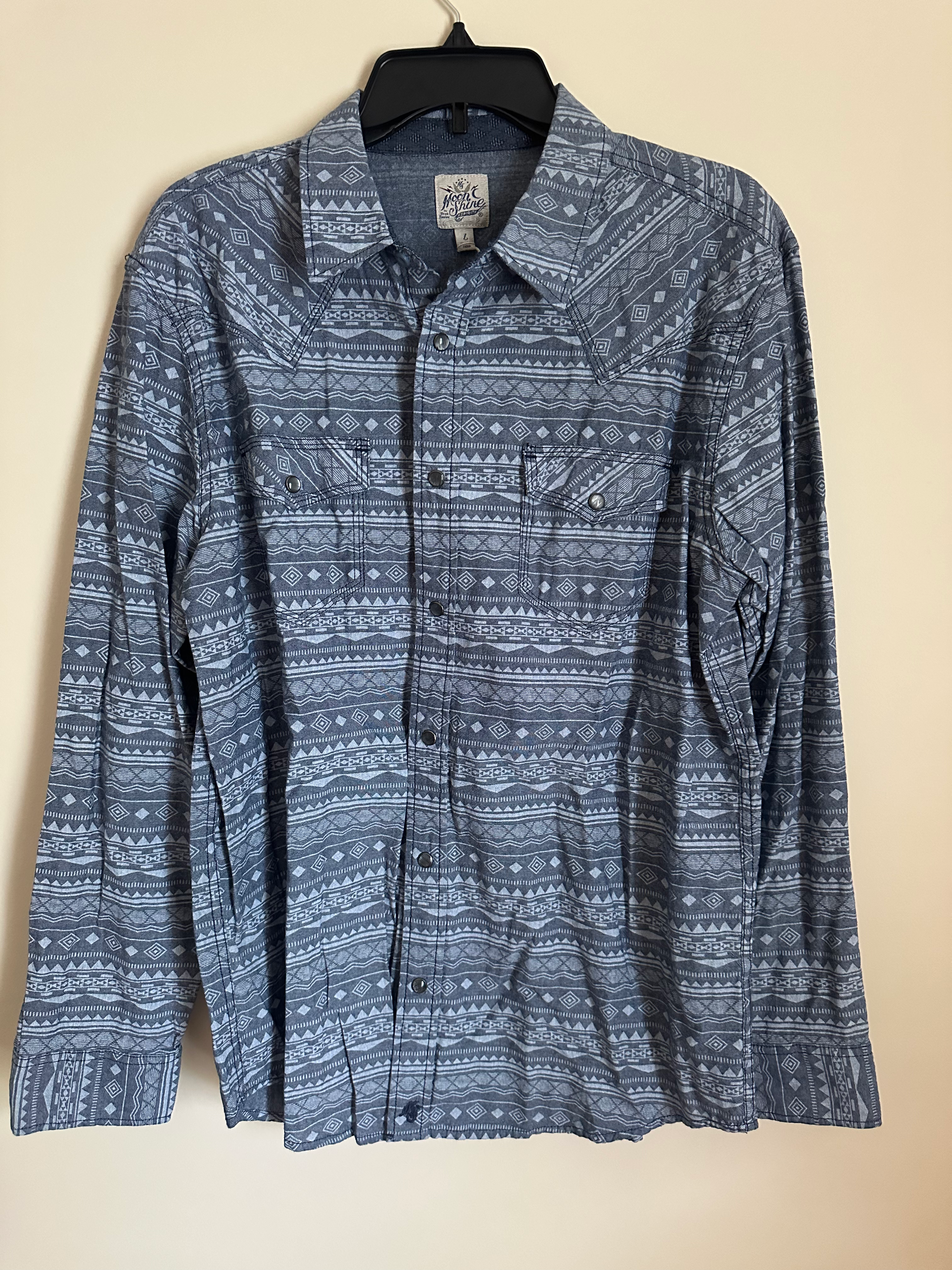 Mens Moonshine Pearl Snap