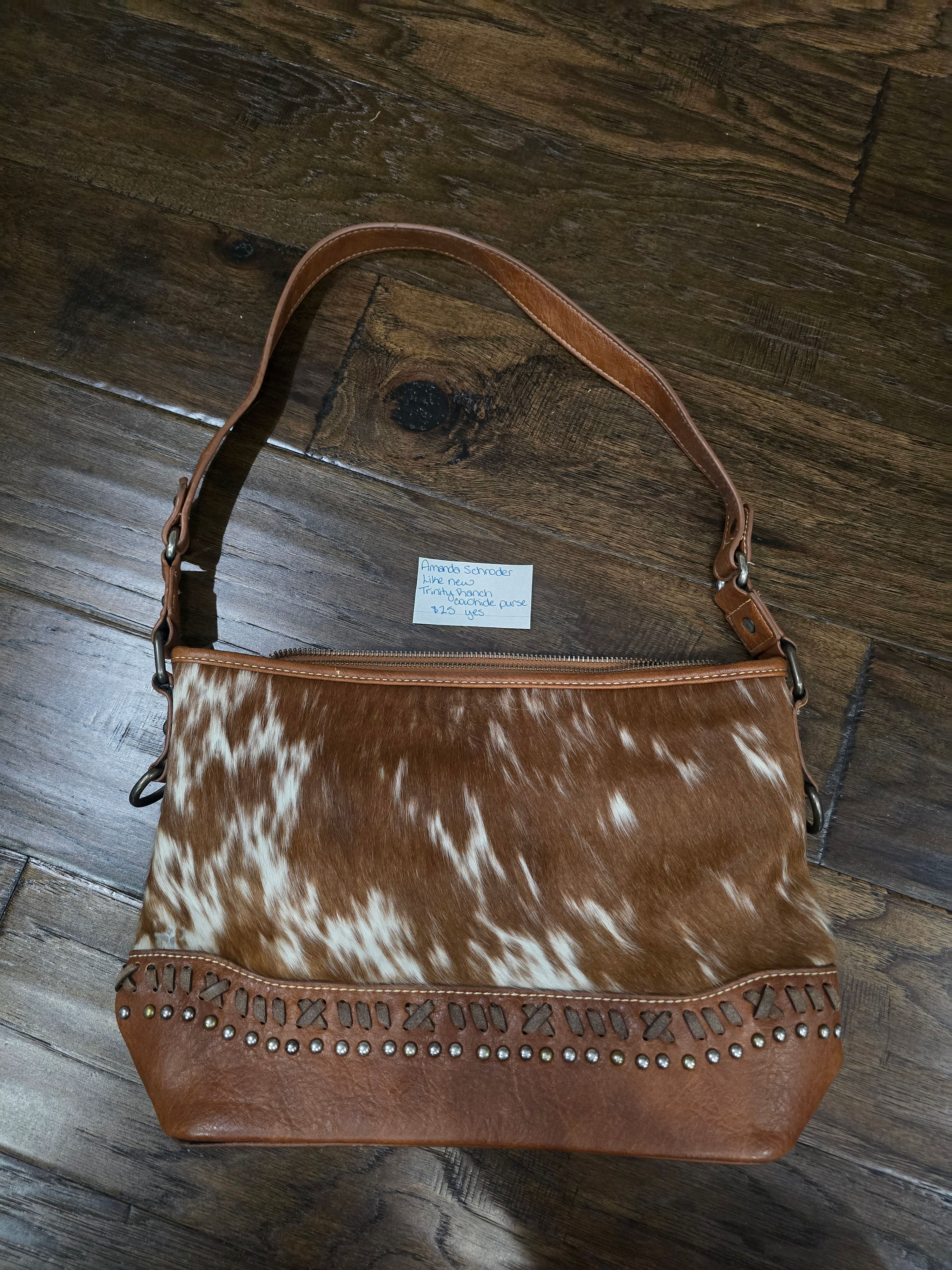Trinity ranch cowhide purse