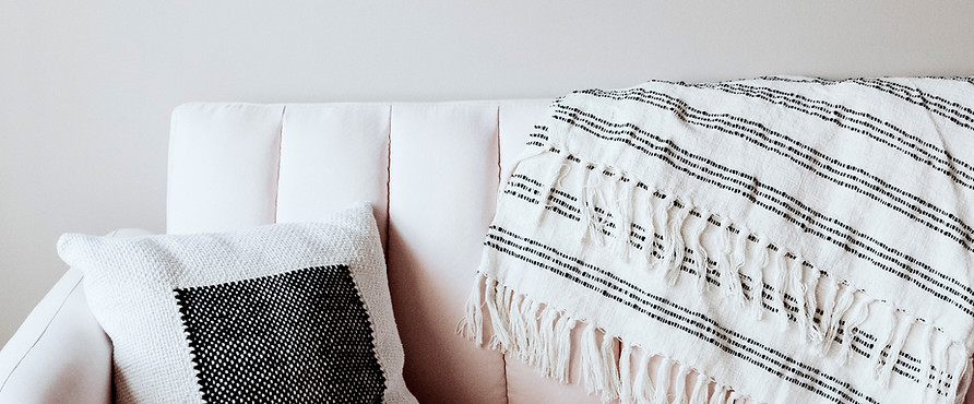 Pillow and Blanket on Couch
