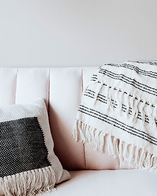 Pillow and Blanket on Couch
