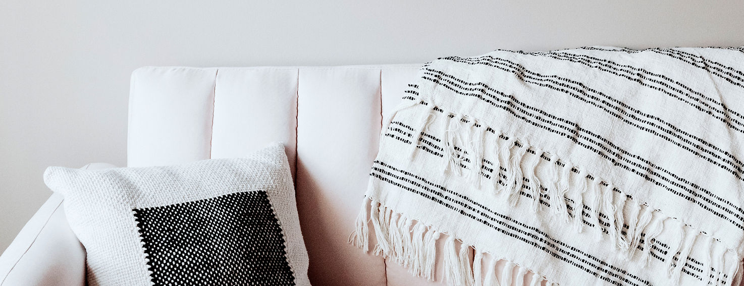 Pillow and Blanket on Couch