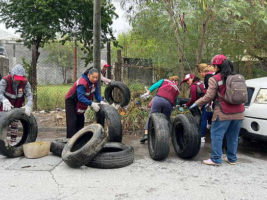 GOBIERNO DE MATAMOROS RECOLECTA 15 TONELADAS DE CACHARROS EN LA COLONIA GUADALUPE VICTORIA