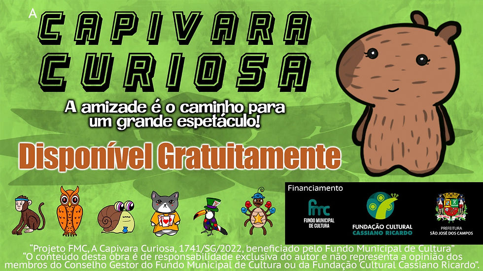 imagem de divulgação do game A Capivara Curiosa