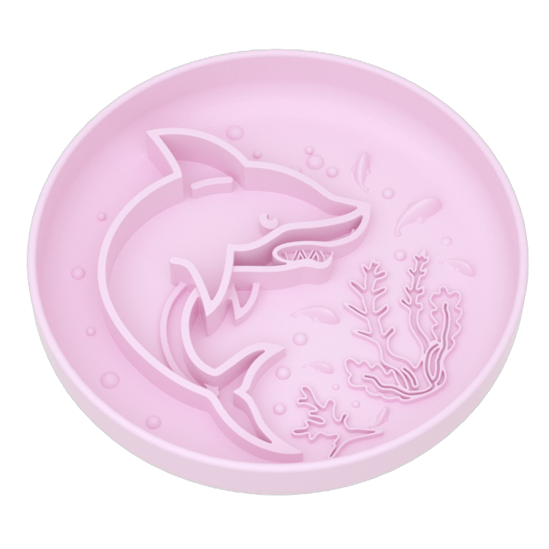 Thumbnail: Pet Silicone Slow Feeder - Shark Shaped Dog Bowl