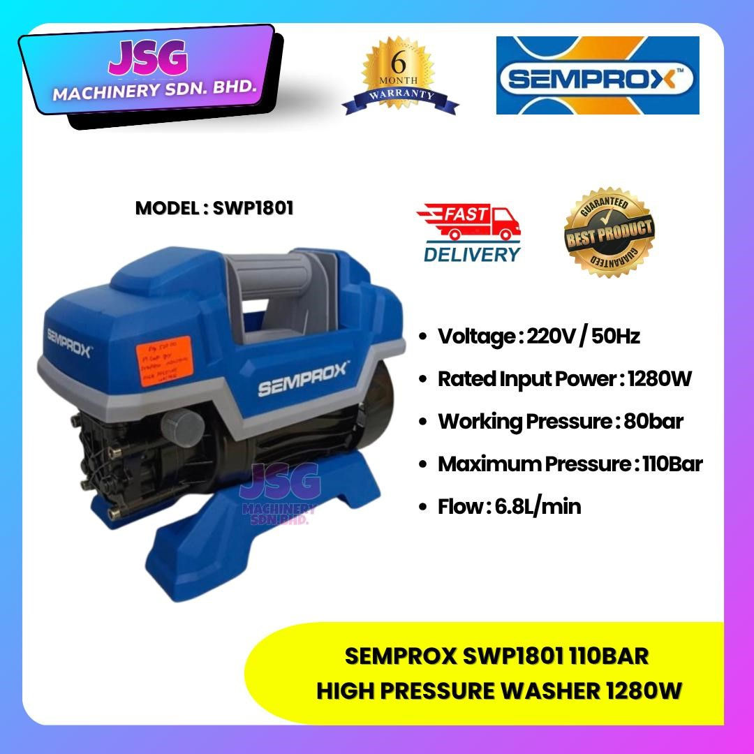 SEMPROX SWP1801 110Bar High Pressure Washer 1280W