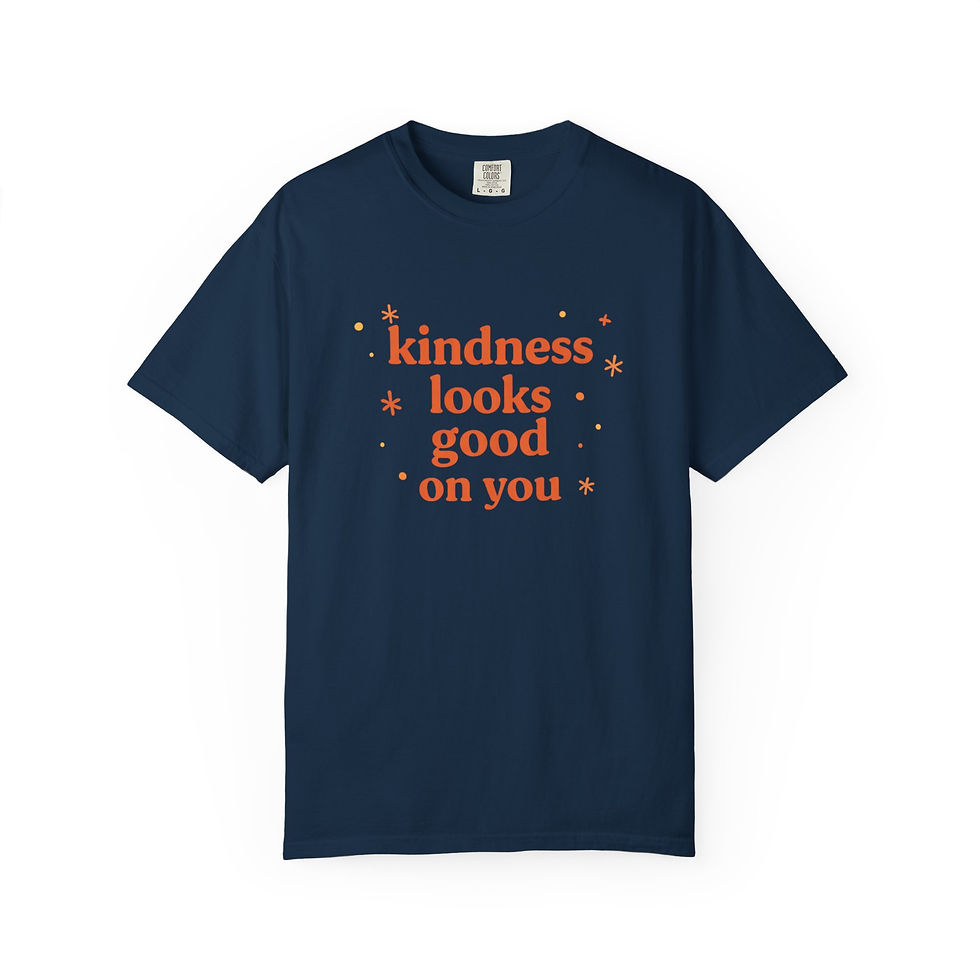 Thumbnail: Kindness Looks Good On You T-Shirt -  Inspirational Quote Tee