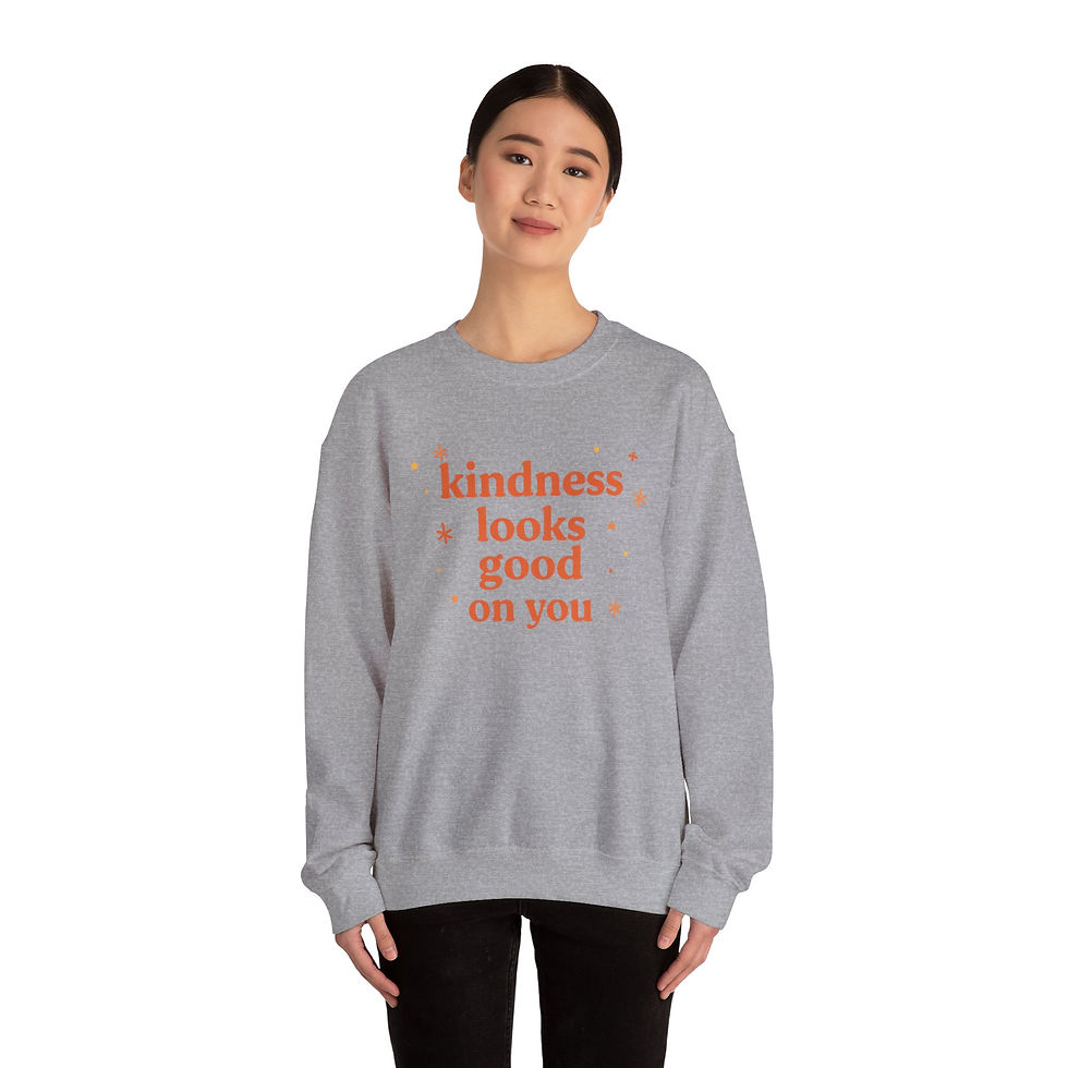 Thumbnail: Kindness Looks Good On You Sweatshirt - Cozy Inspirational Crewneck