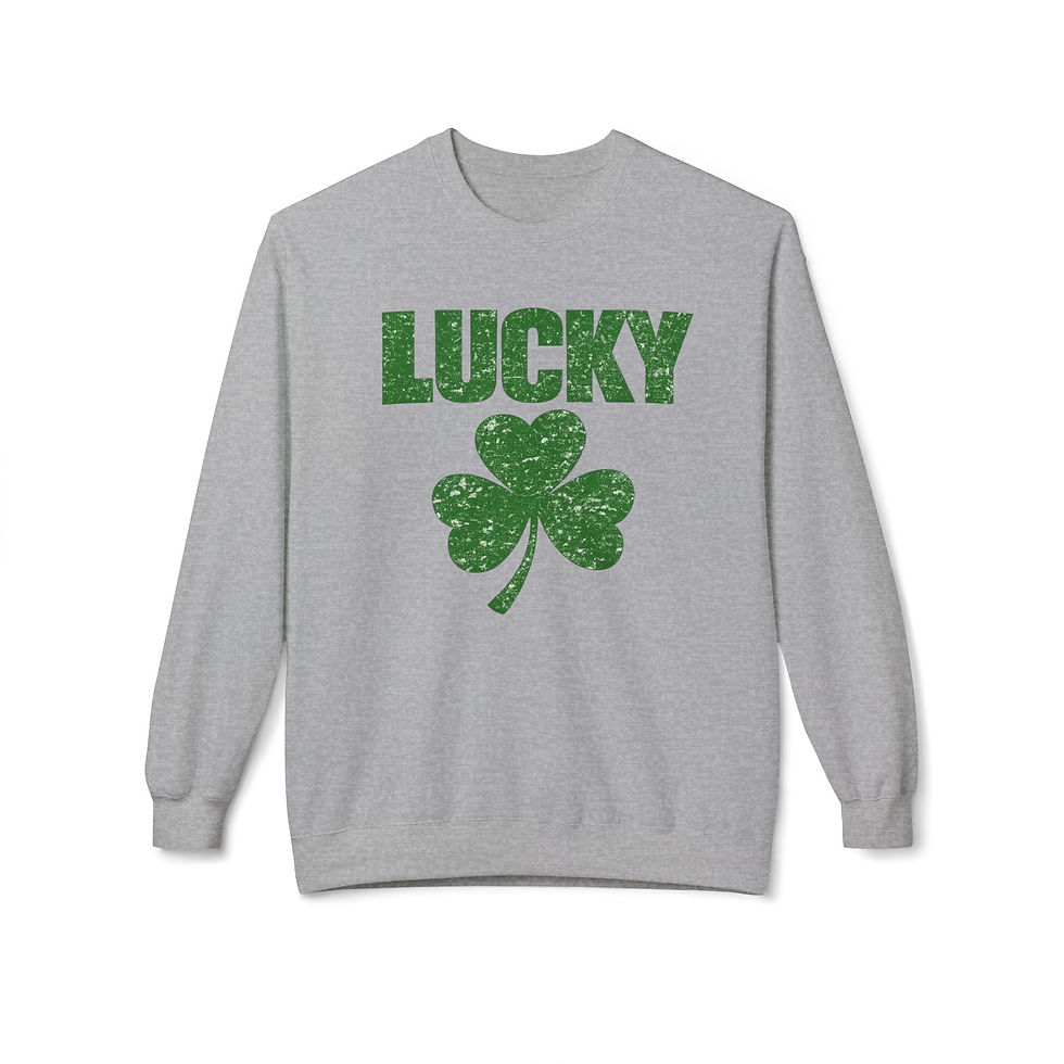 Thumbnail: Lucky Shamrock Crewneck Sweatshirt — St. Patrick’s Day Lucky Clover Pullover