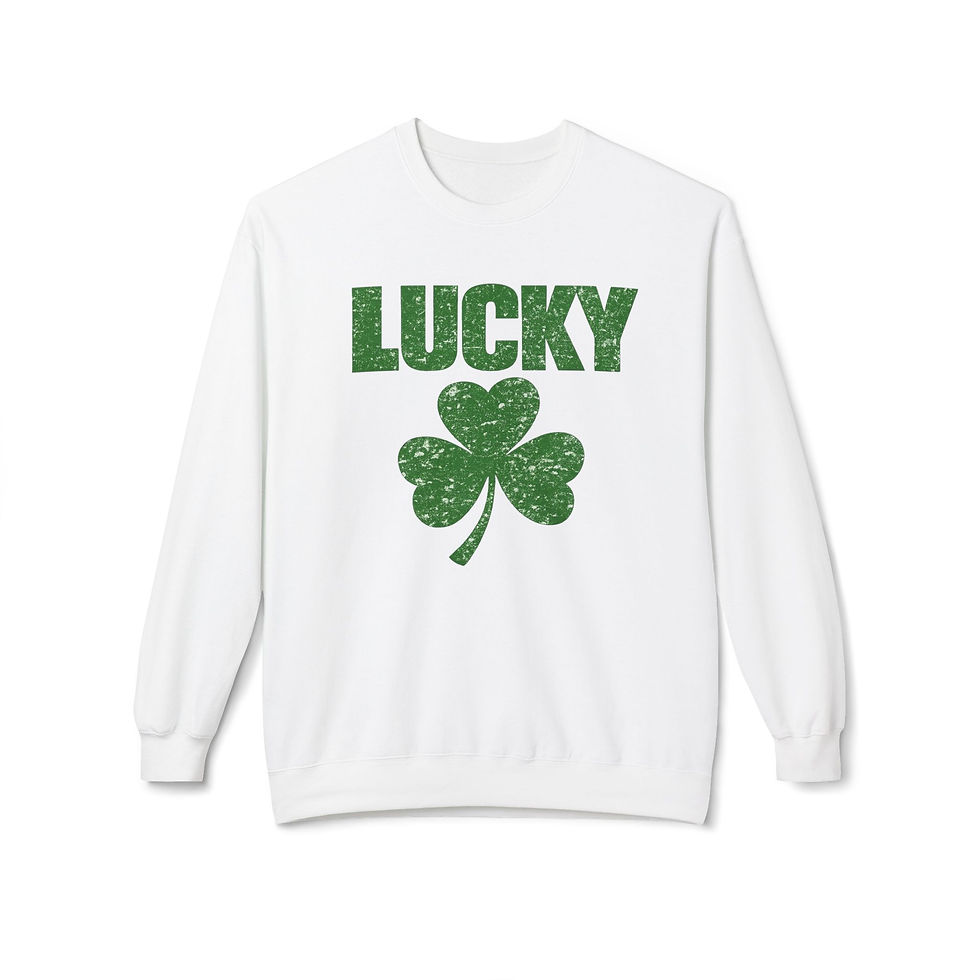 Thumbnail: Lucky Shamrock Crewneck Sweatshirt — St. Patrick’s Day Lucky Clover Pullover
