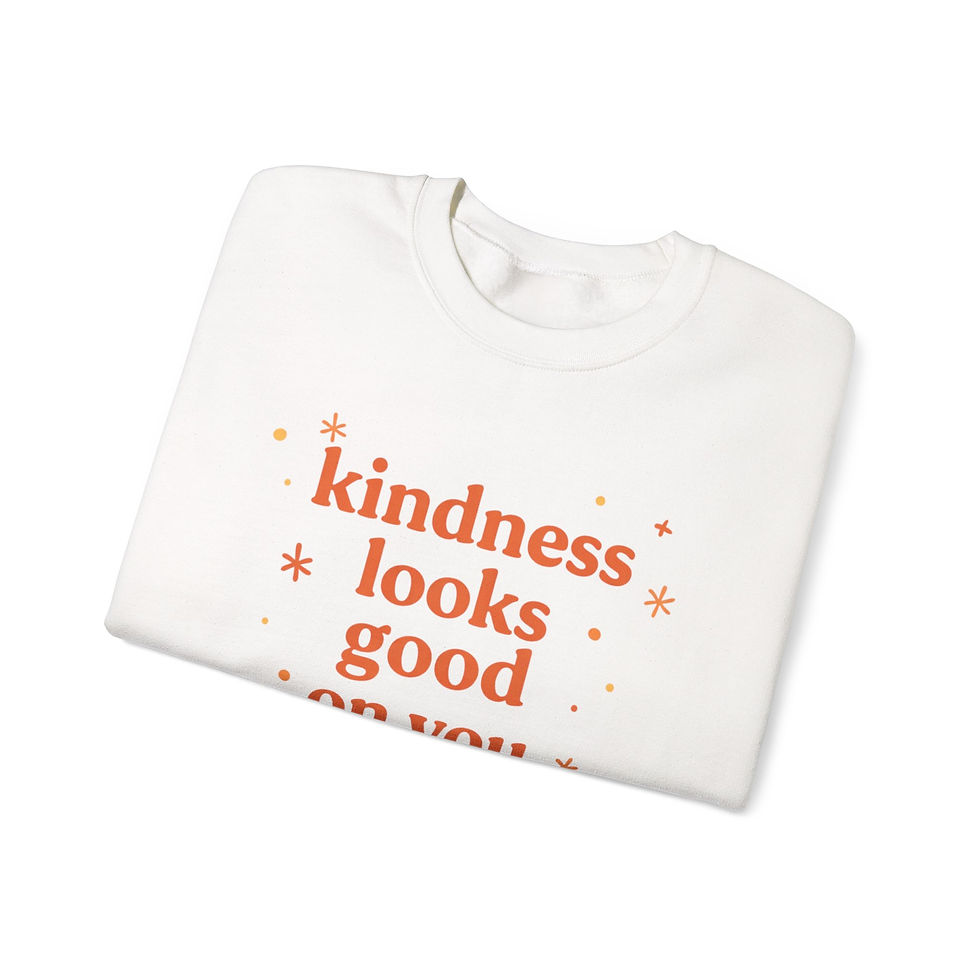 Thumbnail: Kindness Looks Good On You Sweatshirt - Cozy Inspirational Crewneck